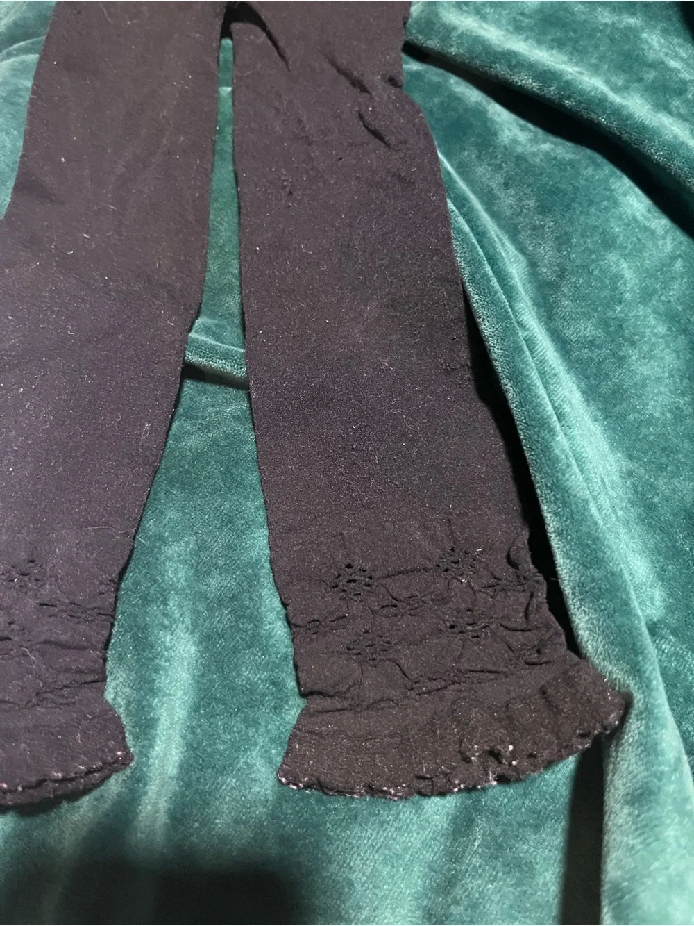 Black Girls' Ruffle Hem Leggings
